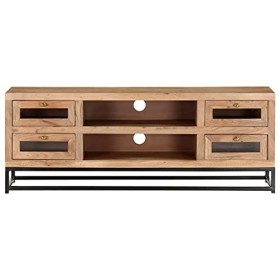 Meuble TV, Banc TV Support de Télévision Table TV Bas Armoire Basse Meuble TV 110x30x40 cm Bois dacacia Massif