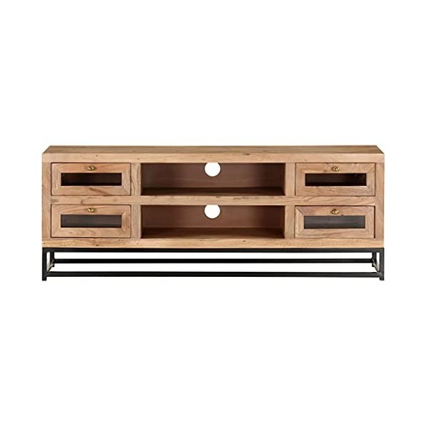 Meuble TV, Banc TV Support de Télévision Table TV Bas Armoire Basse Meuble TV 110x30x40 cm Bois dacacia Massif