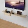 Étagère Murale en Bois Massif Étagère Audio et vidéo Étagère Flottante Étagère TV Murale Set Top Box routeur CD Étagère de Ra