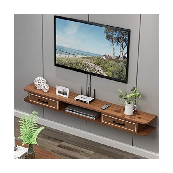 Flottante TV Console TV Stand mural Media Audio / Video Console Media Console avec le Cabinet Portes Meuble TV tenture platea