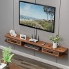 Flottante TV Console TV Stand mural Media Audio / Video Console Media Console avec le Cabinet Portes Meuble TV tenture platea