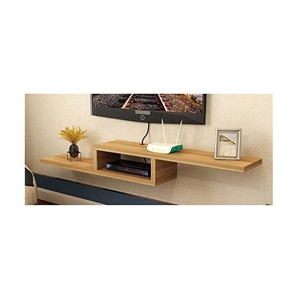 URBERY Étagère TV Murale Support TV Étagère Flottante Set Top Box Rack Routeur Lecteur DVD Console TV Cadre de boîte de Range