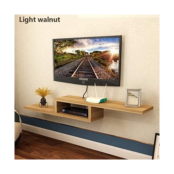 URBERY Étagère TV Murale Support TV Étagère Flottante Set Top Box Rack Routeur Lecteur DVD Console TV Cadre de boîte de Range