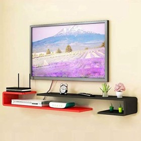 AFEO-Mural Meuble TV Étagère Murale pour télévision Étagère Murale pour Chambre à Coucher Salon Étagère de Stockage multimédi