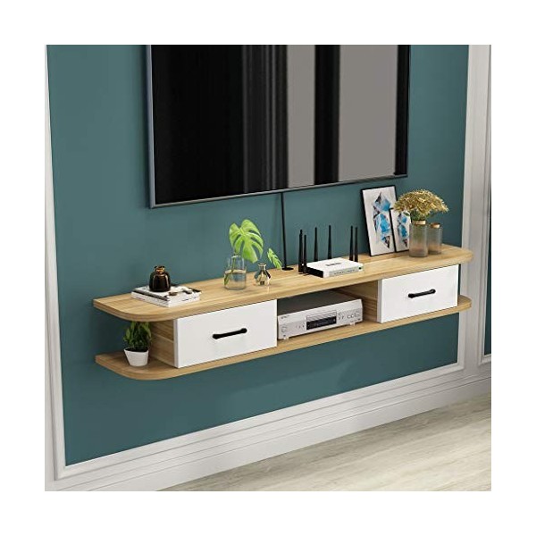 Moderne Montage Mural TV Console Flottant Support TV Media Audio/Vidéo Console de Divertissement Centre étagère de Rangement