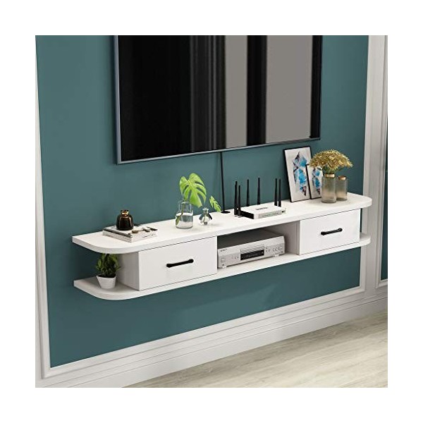 Moderne Montage Mural TV Console Flottant Support TV Media Audio/Vidéo Console de Divertissement Centre étagère de Rangement