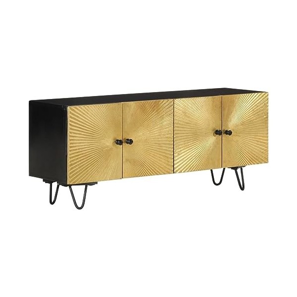 vidaXL Meuble TV 110x30x45 cm Bois Massif de manguier