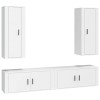 vidaXL Ensemble de Meubles TV 4 pcs Blanc Brillant Bois dingénierie