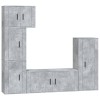 vidaXL Ensemble de Meubles TV 5 pcs Gris béton Bois dingénierie