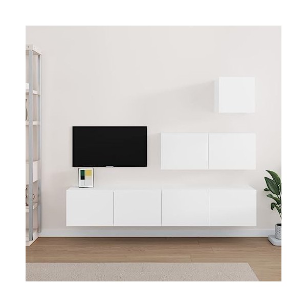 VEEKI Meuble TV, Meuble TV Suspendu, Meuble TV Industriel, Meuble TV Bois, Meuble Chambre, Convient pour Salon ou Chambre, En