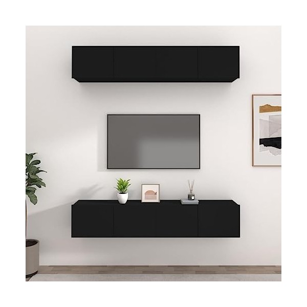 VEEKI Meuble TV, Meuble TV Suspendu, Meuble TV Industriel, Meuble TV Bois, Meuble Chambre, Convient pour Salon ou Chambre, Me