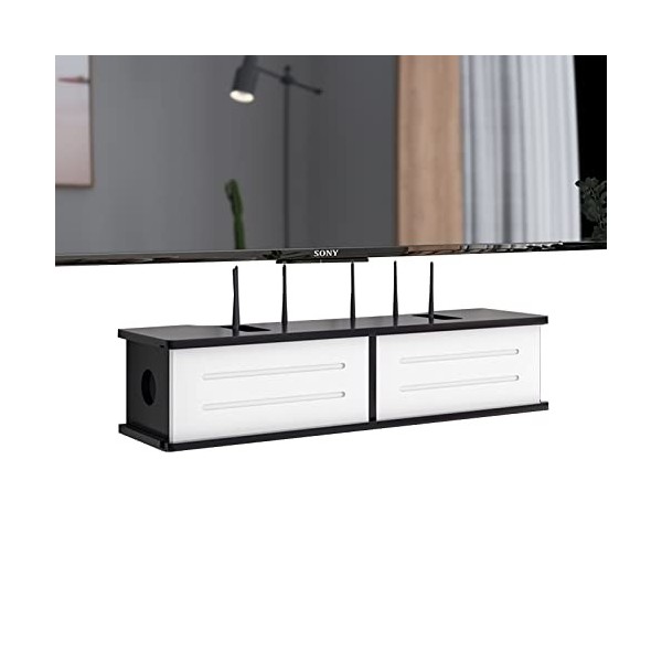 XIBANY Meuble TV Mural Meuble TV Flottant, 23,6/31,4 Pouces Meuble TV Flottant Meuble TV, étagère de Rangement pour décodeur 