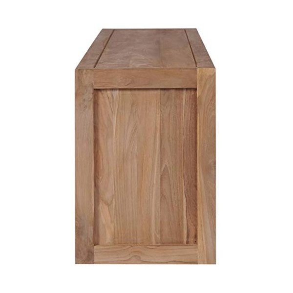 Générique Meuble TV Bois Massif de Teck et Finition Naturelle 120x30x40cm,28.7 KG,246950, Meubles, Meubles TV