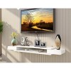 EsEntL Meuble TV Unités Murales TV pour Salon Étagère Flottante Meuble TV Mural Étagère de Fond pour Lecteur DVD/Blu-Ray Mura