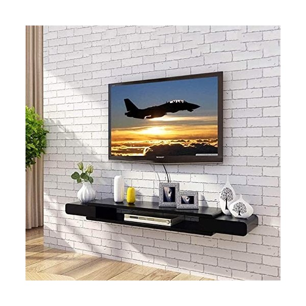 EsEntL Meuble TV Unités Murales TV pour Salon Étagère Flottante Meuble TV Mural Étagère de Fond pour Lecteur DVD/Blu-Ray Mura