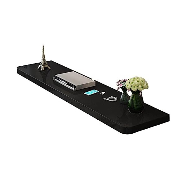 Meuble TV flottant, console multimédia murale, meuble TV mural simple domestique, cloison pour composants TV/Noir / 140×24×5c