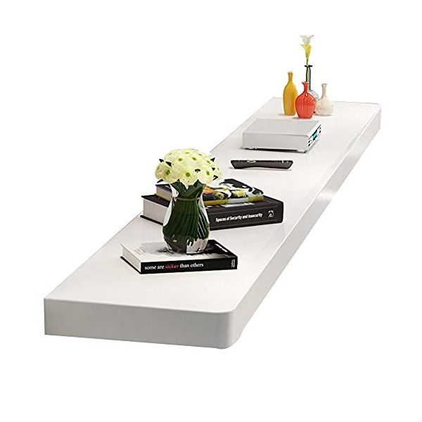 Meuble TV flottant, console multimédia murale, meuble TV mural simple domestique, cloison pour composants TV/Noir / 140×24×5c