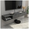 Étagère de Meuble TV Flottante, Meuble TV Mural, Support de Stockage pour Centre de Divertissement pour Console Média, avec T