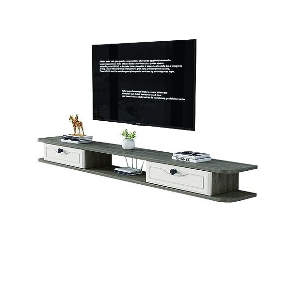 Meuble TV Mural - Meuble TV Suspendu - Étagère TV Flottante, Console Murale Pour Centre De Divertissement Multimédia, Meuble 