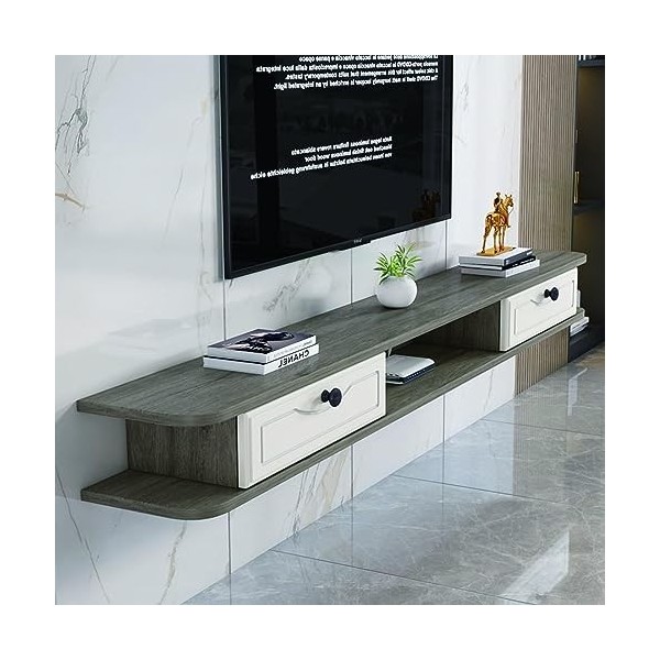 Meuble TV Mural - Meuble TV Suspendu - Étagère TV Flottante, Console Murale Pour Centre De Divertissement Multimédia, Meuble 