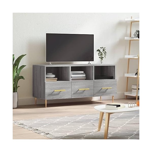 Meuble TV Sonoma Gris 102 x 36 x 50 cm Bois dingénierie