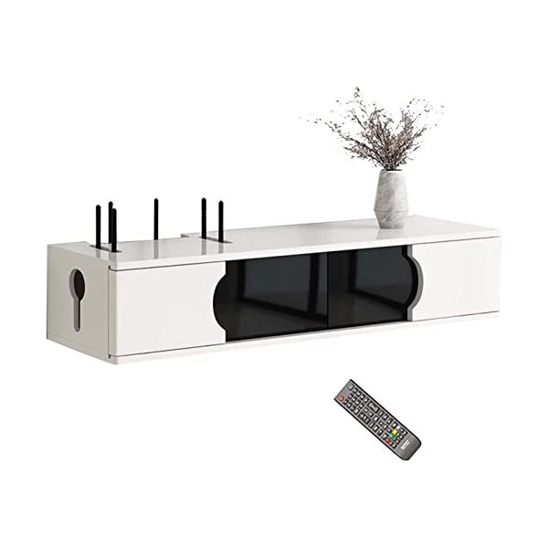 Vendics Meuble Tv Mural Étagère Flottante Pour Téléviseur, Meuble Tv Flottant Meuble de Rangement Pour Téléviseur de Salon Et