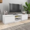 DCRAF Centres de divertissement et supports TV, meuble TV blanc, 140 x 40 x 35,5 cm, bois dingénierie