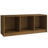 Meuble TV en pin massif Marron miel 104 x 33 x 41 cm