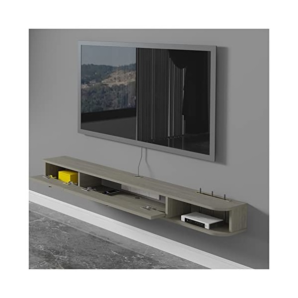 Meuble TV Suspendu Meuble TV Flottant Console De Jeu Audio Vidéo Console De Divertissement Media Center Console De Stockage a