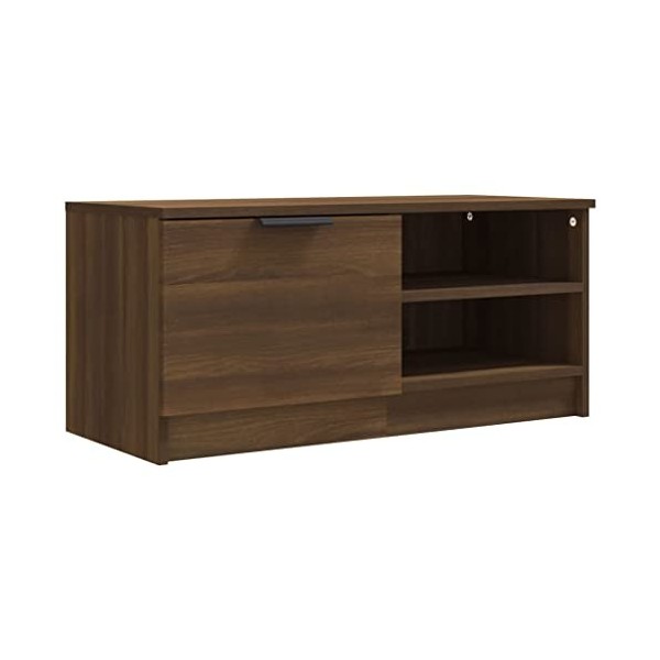 Meuble TV Chêne marron 80x35x36,5 cm Bois dingénierie