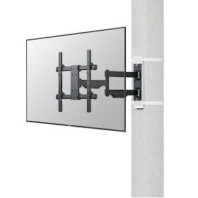 CondoMounts CLMTVA1144 Support TV à mouvement complet pour petit pilier | Support de télévision rond et carré | Sans perçage 