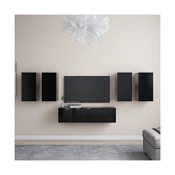 VEEKI Meuble TV, Meuble TV Suspendu, Meuble, Meuble TV avec Rangement，Meuble Industriel, Convient pour Salon ou Chambre, Ense