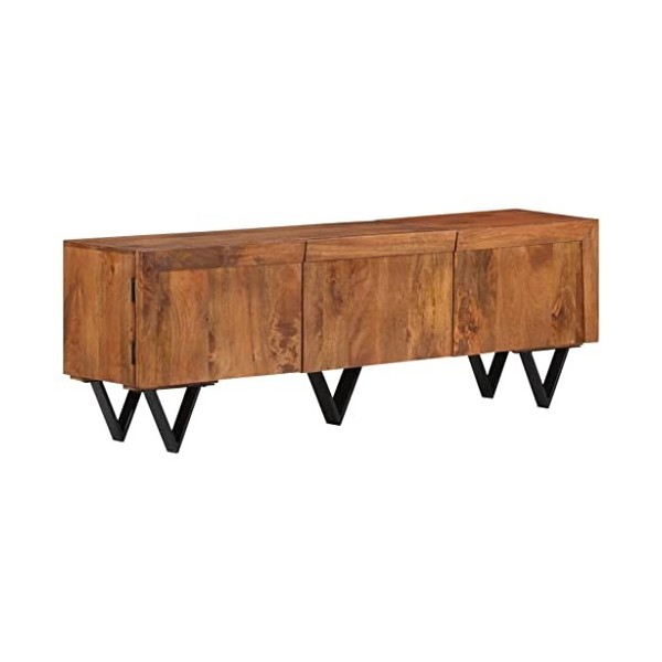 Keyur Meuble TV, Banc TV Buffet Bas Support de Télévision Meuble Télé Meuble TV 140x30x46 cm Bois Massif de manguier