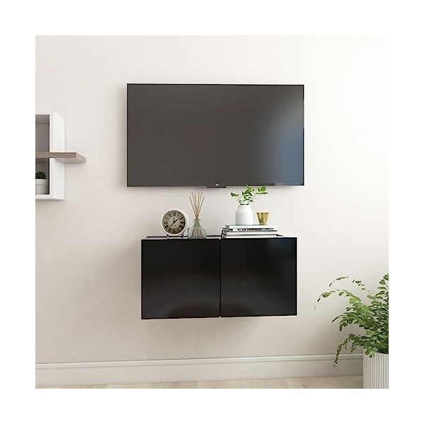 VEEKI Meuble TV, Meuble TV Suspendu, Meuble, Meuble TV avec Rangement，Meuble Industriel, Convient pour Salon ou Chambre, Susp