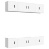 Ensemble de Meubles TV 6 pcs Blanc Bois dingénierie - Meuble TV, Armoire Basse Centre, Support Télé pour Salon Chambre,