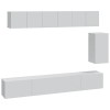 vidaXL Ensemble de Meubles TV 6 pcs Blanc Bois dingénierie