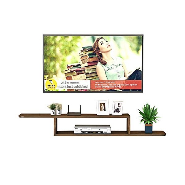 SORVA Meuble TV, Lowboard TV, étagères flottantes, étagère Flottante pour Composants de Meuble TV, 100/120/150 cm, boîte de R