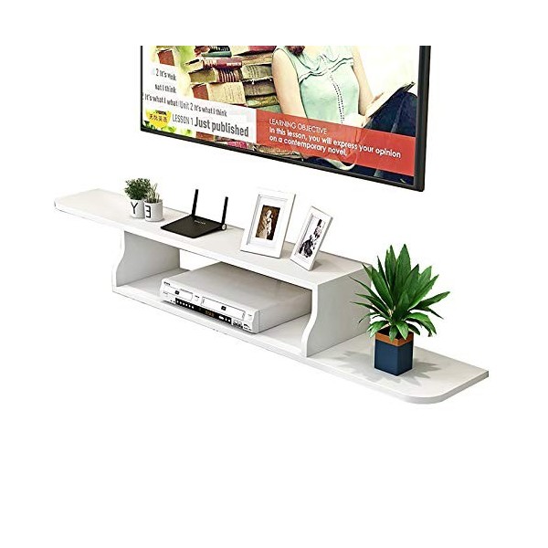 SORVA Meuble TV, Lowboard TV, étagères flottantes, étagère Flottante pour Composants de Meuble TV, 100/120/150 cm, boîte de R