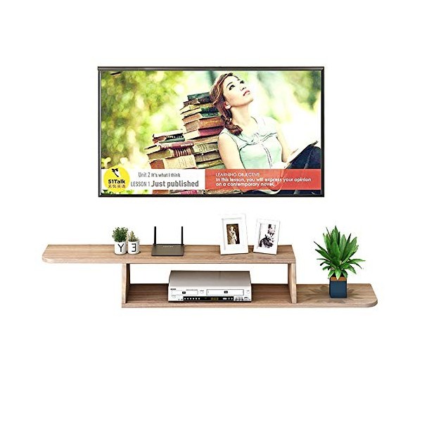 SORVA Meuble TV, Lowboard TV, étagères flottantes, étagère Flottante pour Composants de Meuble TV, 100/120/150 cm, boîte de R