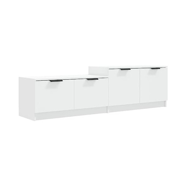 Meuble TV Blanc 158,5x36x45 cm Bois dingénierie