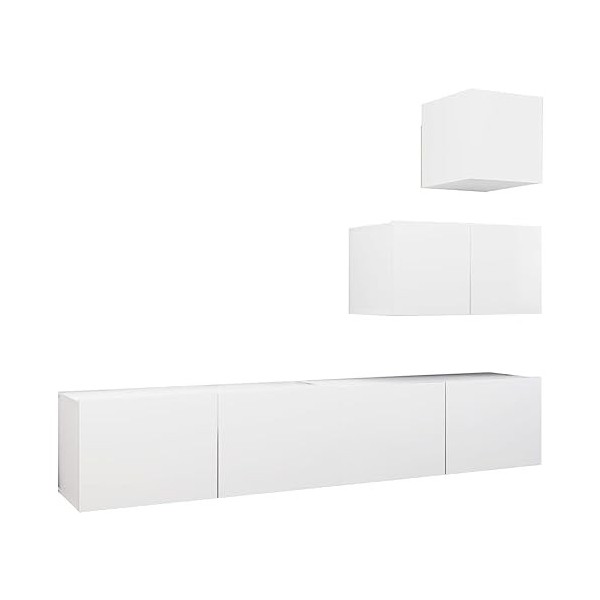 Meuble Tv,Blanc Tv,Comme Espace de Rangement, Meuble Bas Suspendu Ou Debout, Buffet Salon,Meuble TV Suspendu,Support de Télév