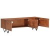 ZEYUAN Meuble TV 140x30x46 cm Bois Massif de manguier,Meuble Haut Salon,Meuble dangle TV,Meuble TV Étagère