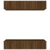 Camerina Meubles TV 4 pcs Chêne Marron 80x30x30 cm Bois dingénierie,Table Basse Salon Meuble TV,Table Basse LED Couleurs,Meu