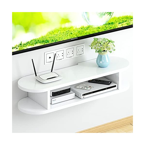 Meuble TV flottant Meuble TV flottant, Meuble TV mural Projecteur Set-top Box Routeur WIFI Étagère de stockage de composants 