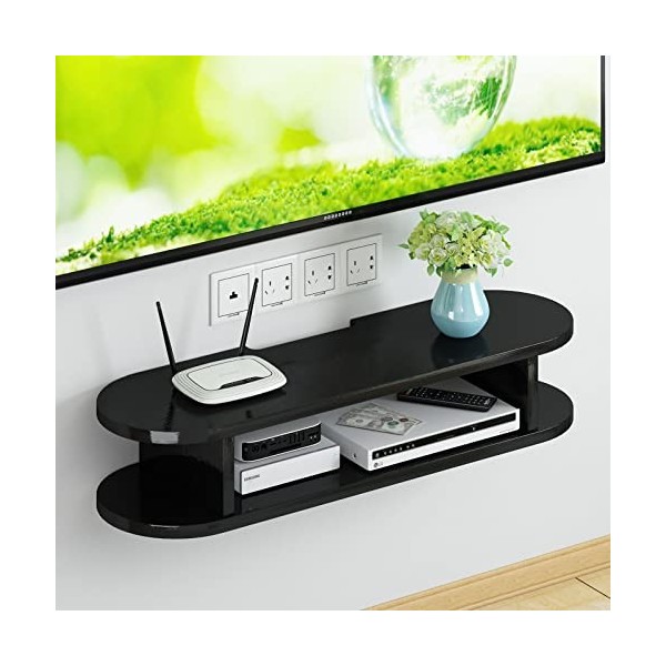 Meuble TV flottant Meuble TV flottant, Meuble TV mural Projecteur Set-top Box Routeur WIFI Étagère de stockage de composants 