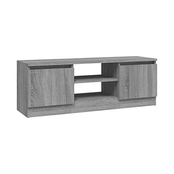 Meuble TV avec porte Sonoma gris 102x30x36 cm