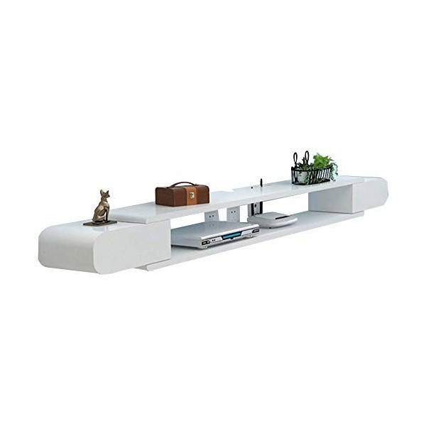 Brooke shop Meuble TV Flottant, éTagèRe Pour Meuble TV Mural Simple Domestique Composants TV, Meuble TV Mural avec Cloisons F