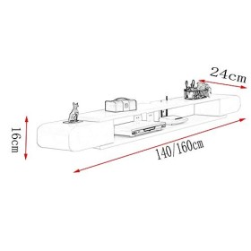 Brooke shop Meuble TV Flottant, éTagèRe Pour Meuble TV Mural Simple Domestique Composants TV, Meuble TV Mural avec Cloisons F
