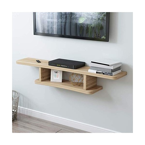 zyl Support de Montage Mural pour Meuble TV Accessoires TV Routeur WiFi Décodeur TV Boîtier de câble Flottant étagère Couleu