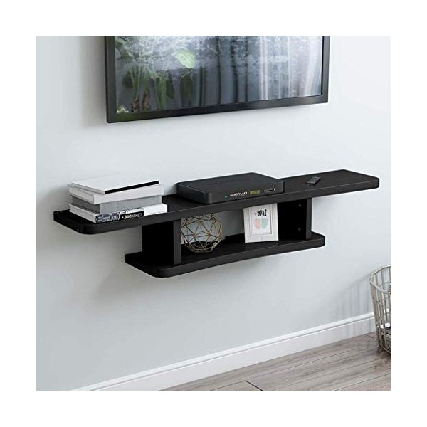 zyl Support de Montage Mural pour Meuble TV Accessoires TV Routeur WiFi Décodeur TV Boîtier de câble Flottant étagère Couleu